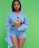 Women Casual Loose Denim Jacket