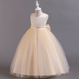 Girls Bow Princess Dress Children's Performance Dress