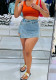 Plus Size Women Irregular Denim Pants