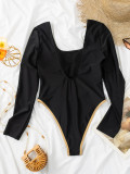 Women Backless One-piece Swimsuit
