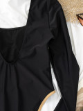 Women Backless One-piece Swimsuit