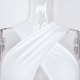 Women Sexy Summer Halter Neck Hollow Chain Backless Top