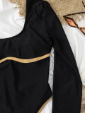 Women Backless One-piece Swimsuit