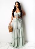 Women Summer Sexy Strapless Dress Set