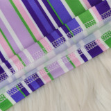 Multi-Color Striped Halter Neck Slim Fit Bell Bottom Women's Jumpsuit