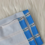 Women Sexy Sleeveless Striped Print Jumpsuit
