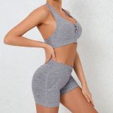 Spring Quick-Drying Lace-Up Tank Bra Unning Tight Fitting Sports Shorts Yoga Set Fitness Clothing