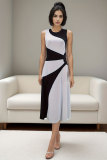 Spring And Autumn Women's Sleeveless Casual Long Dress