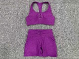 Spring Quick-Drying Lace-Up Tank Bra Unning Tight Fitting Sports Shorts Yoga Set Fitness Clothing