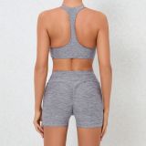 Spring Quick-Drying Lace-Up Tank Bra Unning Tight Fitting Sports Shorts Yoga Set Fitness Clothing