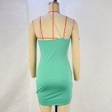 Women Sexy Irregular Off-Shoulder Bodycon Strap Dress