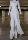Women Fall Round Neck Bodycon Long Sleeve Dress