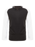 Men's Long Sleeve Color Block Waffle Basic T-Shirt