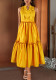 Women Spring Half Open Collar Sleeveless Pleated Dress
