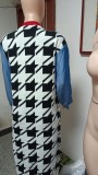 Patchwork Cardigan Fashion Pattern Casual Sweater