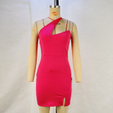Women Sexy Irregular Off-Shoulder Bodycon Strap Dress