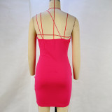 Women Sexy Irregular Off-Shoulder Bodycon Strap Dress