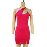 Women Sexy Irregular Off-Shoulder Bodycon Strap Dress