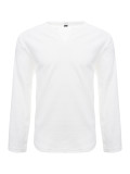 Men's waffle Solid Long Sleeve Basic Top