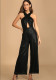 Women's Cross Strap Sequin Sexy Party Jumpsuit