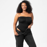 Women's Body-Shaping Bodysuit With Removable Straps Strapless Shapewear