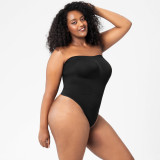 Women's Body-Shaping Bodysuit With Removable Straps Strapless Shapewear
