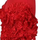 Women's Summer Sexy Strapless Ruffle Tassel Dress