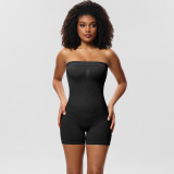 Women's Body-Shaping Bodysuit With Removable Straps Strapless Shapewear