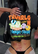 Women Spring Summer Printed Short Sleeve T-Shirt