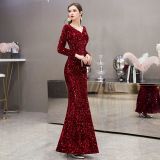 Women Formal Party Elegant Sleeveless V Neck Maxi Evening Dress