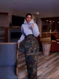 Women camouflage slit Skirt