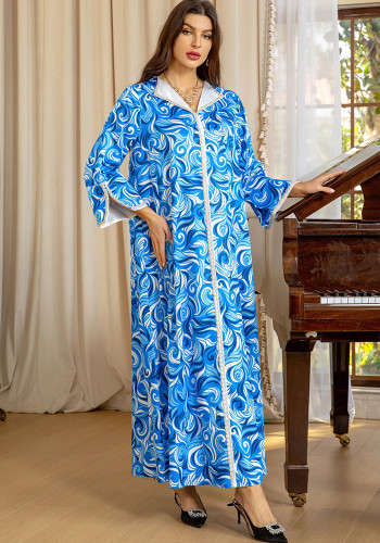 Muslim Women Beaded Long Sleeve Dress