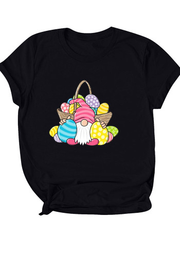 Summer Short Sleeve Shirt Plus Size Women's Easter Loose Top