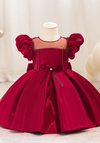 Children's Dress Puff Sleeve Baby Girl Princess Dress
