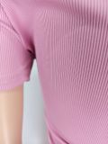 Women Sexy Solid Short Sleeve Top and Pant Two-piece Set