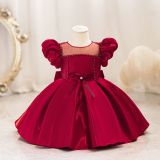 Children's Dress Puff Sleeve Baby Girl Princess Dress