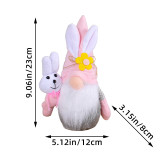 Easter Bunny Decorative Faceless Doll Ornament