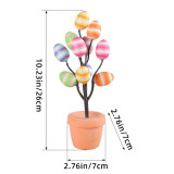 Easter Cartoon Printed Eggs Potted Decoration Ornaments