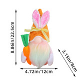 Easter Bunny Decorative Faceless Doll Ornament