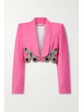 Women Diamond Butterfly Blazer and Skirt Two-piece Set