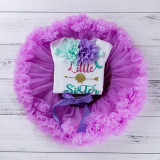 Summer Sweet And Cute Baby Girl Birthday Wear Short-Sleeved Romper Princess Skirt Two Piece Set