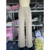 Trendy Street Style Loose Low-Waist Wide-Leg Cargo Pants