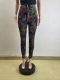 Spring Sexy Women's Clothing Tight Fitting Camo Trendy Pants