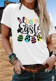 Easter Women's Short Sleeve T-Shirt Fashion Loose Print Round Neck Short Sleeve Top