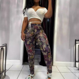 Spring Sexy Women's Clothing Tight Fitting Camo Trendy Pants