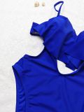 Women ruffled one-piece swimsuit