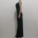 Sexy V Neck Slit Dress