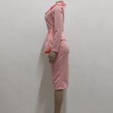 Women sexy diagonal bow dress