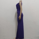 Sexy V Neck Slit Dress