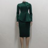 Women sexy diagonal bow dress